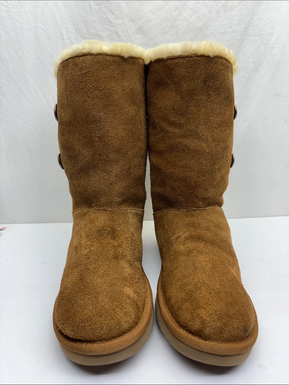 Koolaburra by Ugg Classic Shearling-Lined Button Boots - Chestnut, SZ 9, box 6